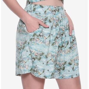 Disney Peter Pan Shorts NWT Hot Topic Size Small Mermaid Lagoon Skull Island Nev